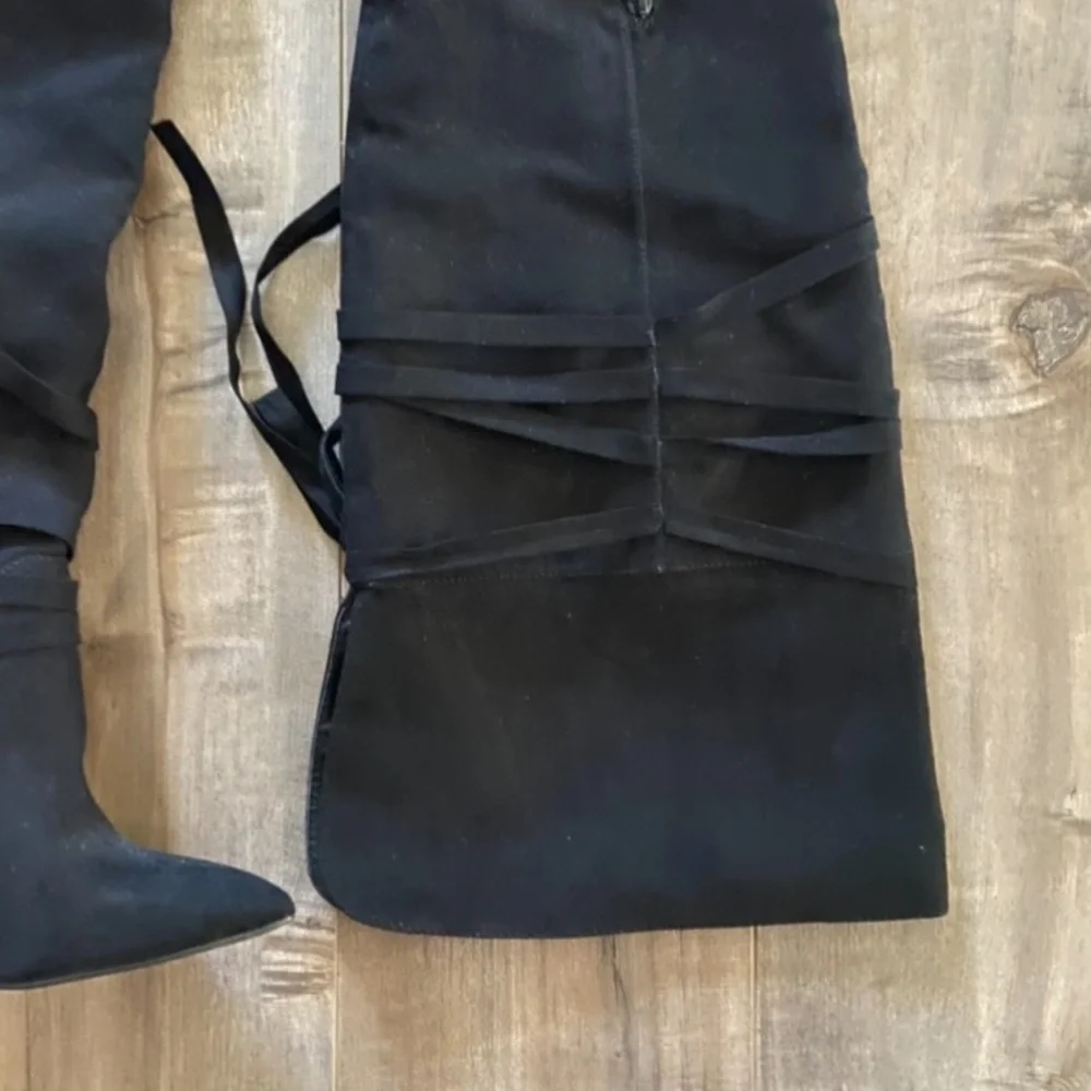 ShoeDazzle Reese Thigh-High Boot in Black